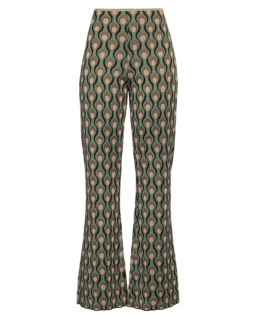 Maliparmi Green Pants Viscose, Polyester, Lurex