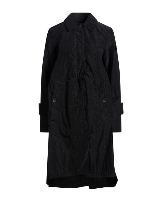 Peuterey Black Overcoat & Trench Coat Polyamide