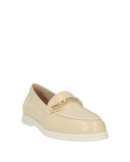 Baldinini Natural Ivory Loafers Leather