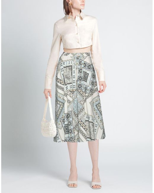 Etro Gray Midi Skirt