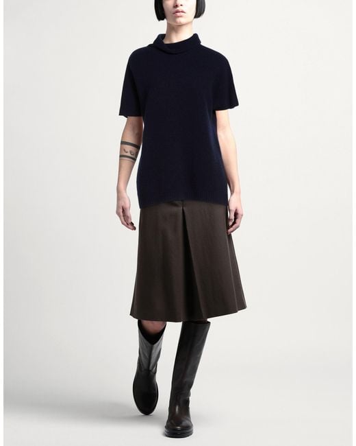 Bruno Manetti Blue Midnight Turtleneck Cashmere, Polybutylene