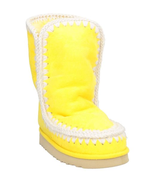 Mou Yellow Ankle Boots