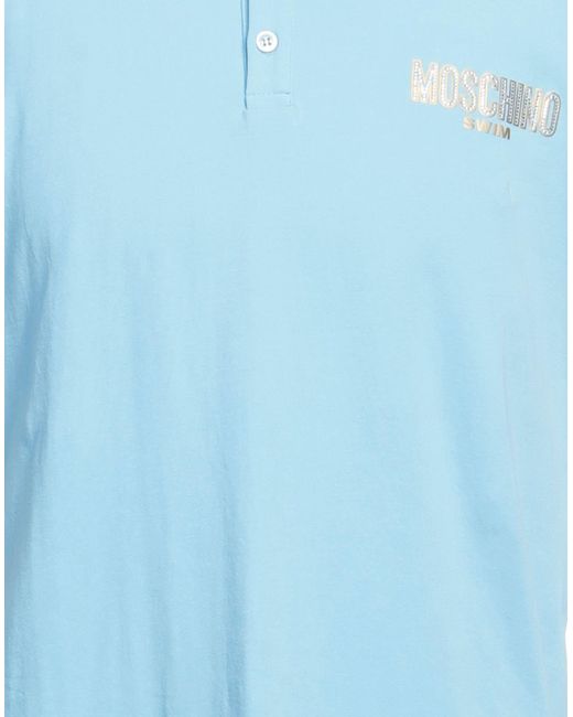 Moschino Blue Polo Shirt for men
