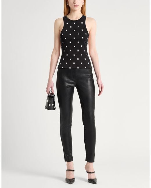 MSGM Black Tank Top Cotton, Recycled Elastane