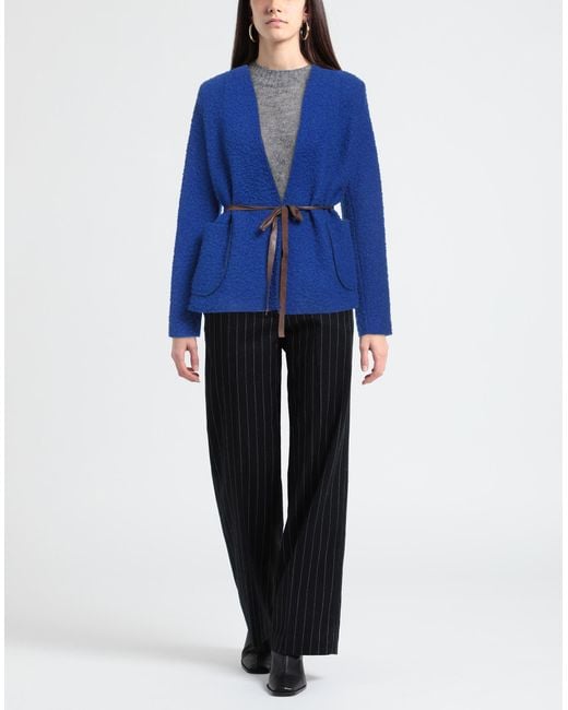 Rebel Queen Blue Jacket Polyester, Virgin Wool