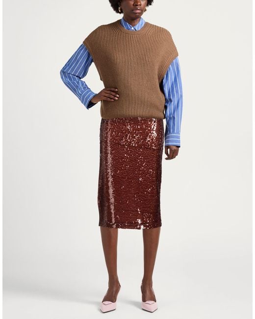 ViCOLO Red Midi Skirt Polyamide, Elastane