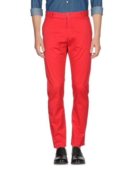 Pantalones Armani Jeans de hombre de color Rojo | Lyst