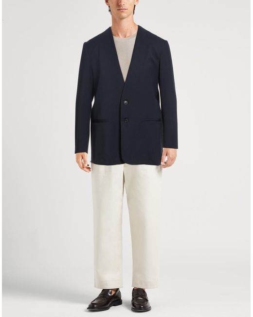Grifoni Blue Blazer Polyester, Virgin Wool, Elastane for men