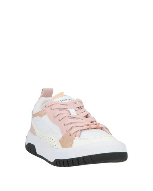 ARMANI EXCHANGE White Sneakers Polyester, Polyurethane