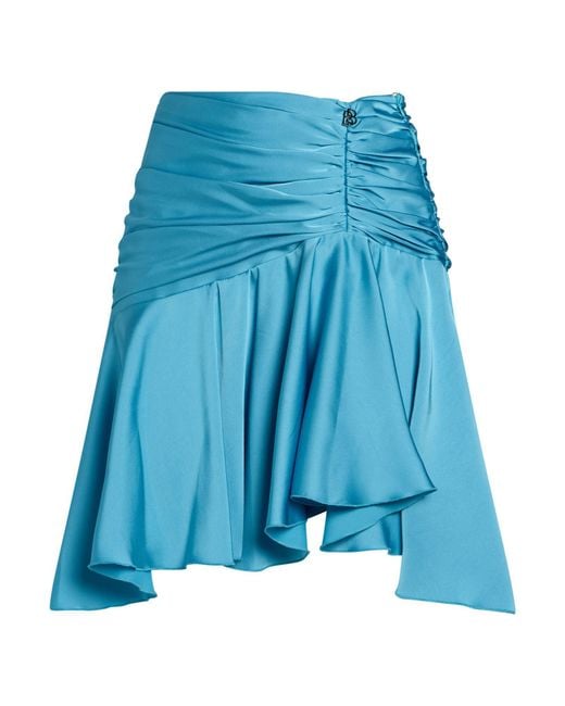 W Les Femmes By Babylon Blue Midi Skirt Polyamide