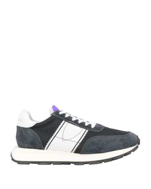 Philippe Model White Sneakers Textile Fibers, Leather