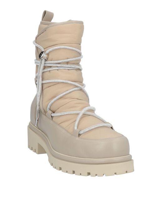 Rene Caovilla Natural Ankle Boots Calfskin, Textile Fibers