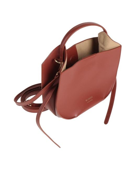 REE PROJECTS Red Tan Handbag Calfskin