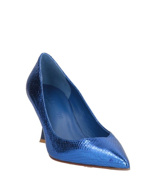 Sergio Levantesi Blue Bright Pumps Leather