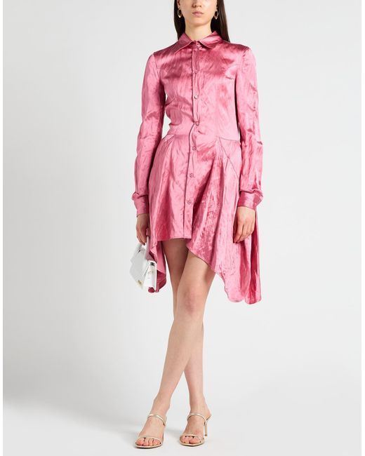 Moschino Pink Couture Mini Dress Viscose, Metallic Fiber, Cotton