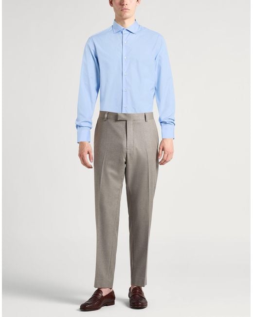Caruso Blue Shirt Cotton for men