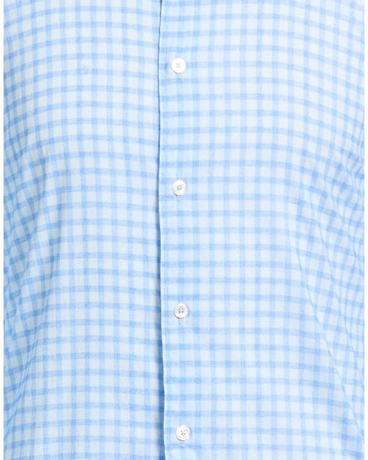 Fedeli Blue Shirt Cotton, Elastane for men