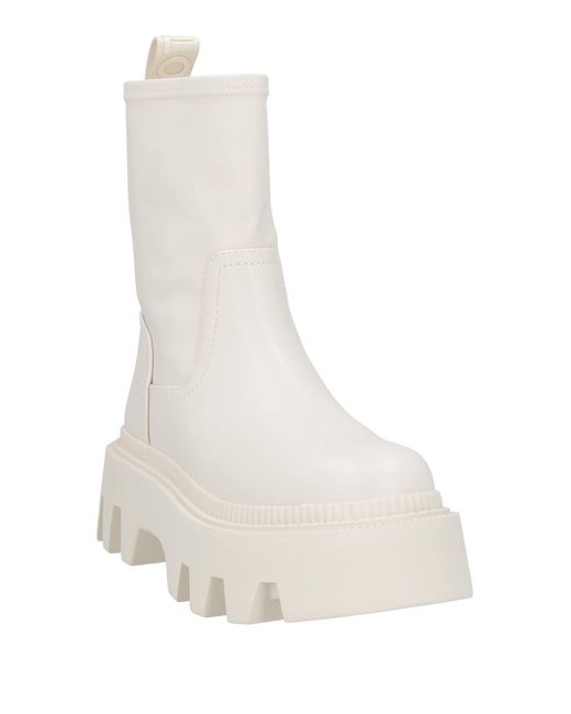 Buffalo White Ankle Boots