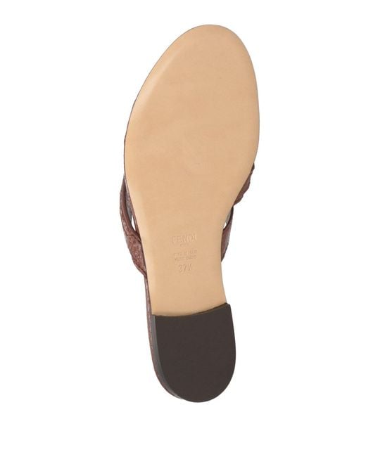 Fendi Brown Thong Sandal