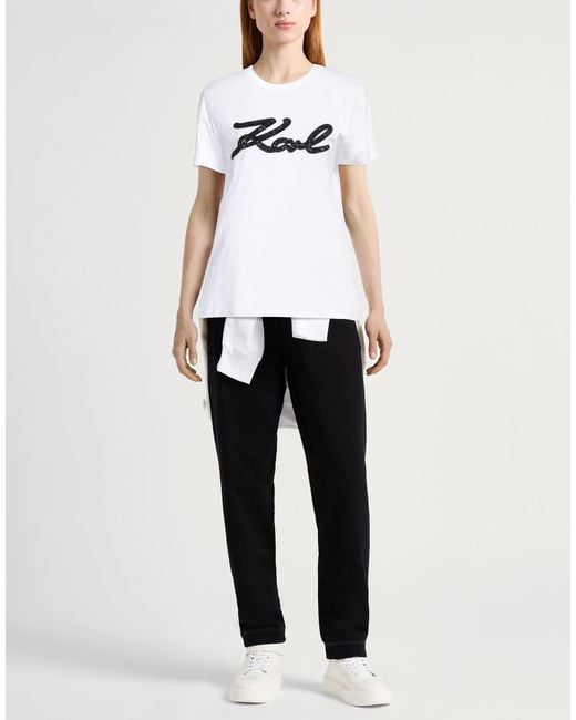 Karl Lagerfeld White Karl Cares T-Shirt Organic Cotton