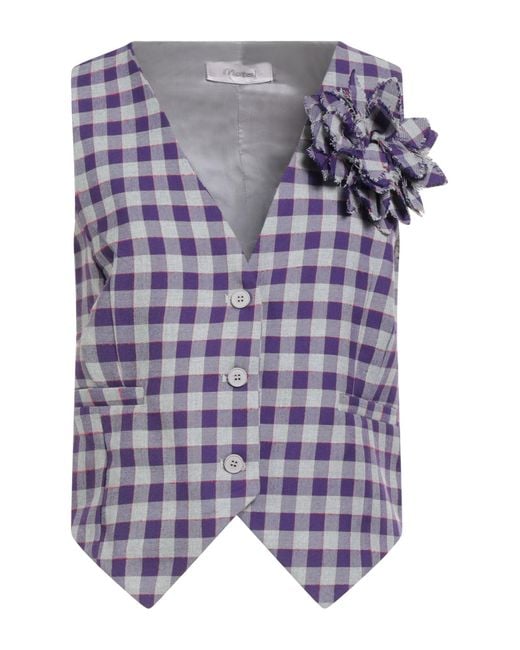Motel Purple Tailored Vest Polyester, Viscose, Acrylic