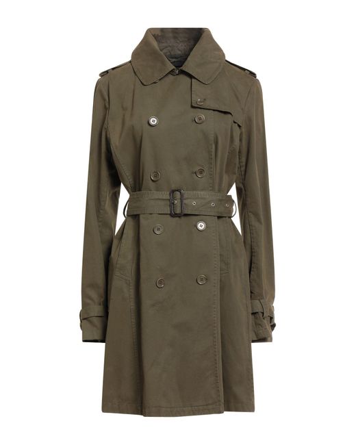 Aspesi Green Overcoat & Trench Coat
