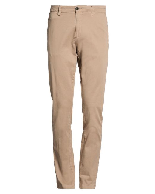 Manuel Ritz Natural Sand Pants Cotton, Elastane for men