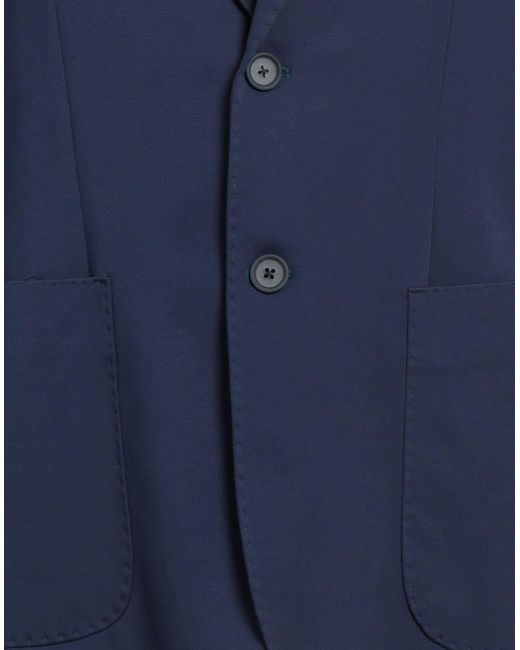 TWENTY-ONE by ANTONIO CARNEVALE Blue Blazer Cotton, Nylon, Viscose, Elastane for men