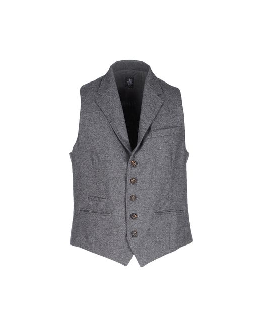 Eleventy Gray Tailored Vest Wool, Polyamide, Elastane for men