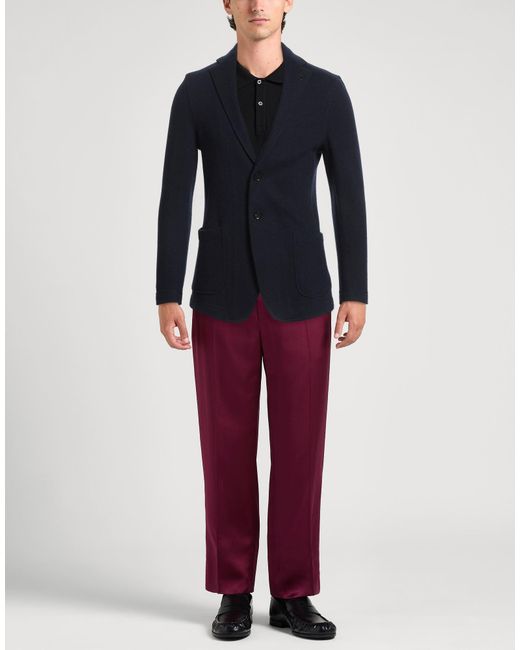 Paoloni Blue Blazer Wool, Polyamide for men