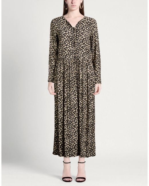 ALESSIA SANTI Black Midi Dress Viscose