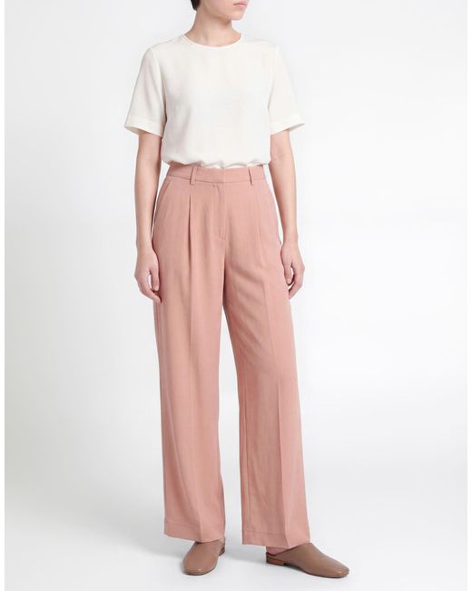 Slowear Pink Antique Rose Pants Silk, Acetate