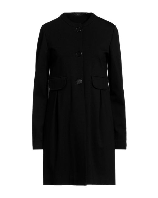 Aspesi Black Overcoat & Trench Coat