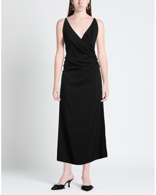 SOLOTRE Black Maxi Dress Polyester, Elastane