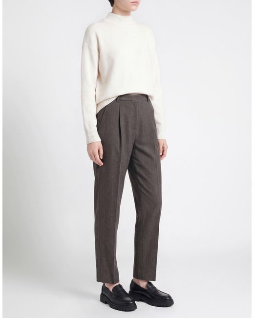 Tory Burch Gray Lead Pants Wool, Polyester