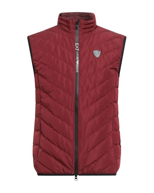 Chompa sin mangas EA7 de hombre de color Red