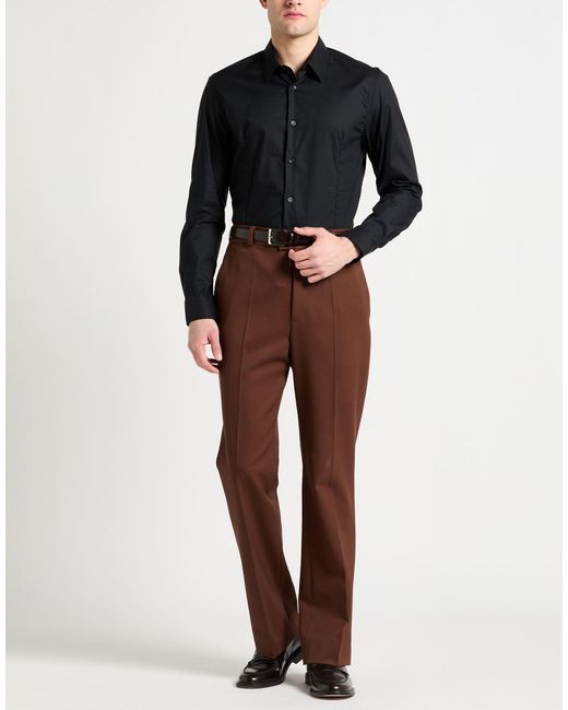 Daniele Alessandrini Black Shirt Cotton, Polyamide, Elastane for men