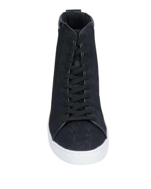 MICHAEL Michael Kors Black Womenss Evy Metallic High-Top Sneaker F2Nvfe5Y