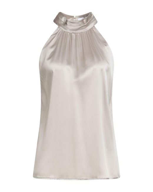 Xandres Gray Light Top Silk, Viscose, Elastane