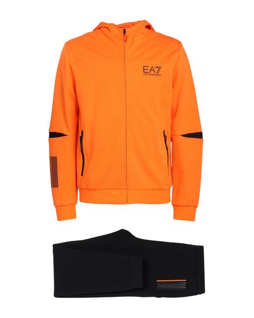 EA7 Orange Tracksuit for men