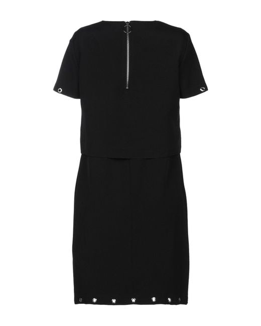 Versace Jeans Black Mini Dress Polyester, Elastane