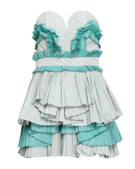 MATILDE COUTURE Blue Sage Mini Dress Polyester
