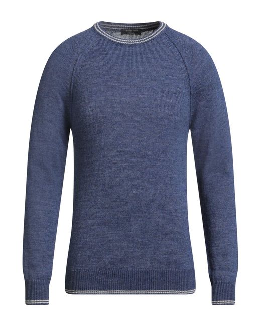 CHESTER TAYLOR London Blue Sweater Acrylic, Wool, Alpaca Wool, Viscose for men