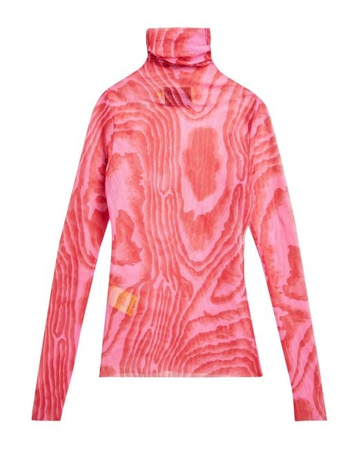Marques'Almeida Pink Recycled Polyester Tulle Top