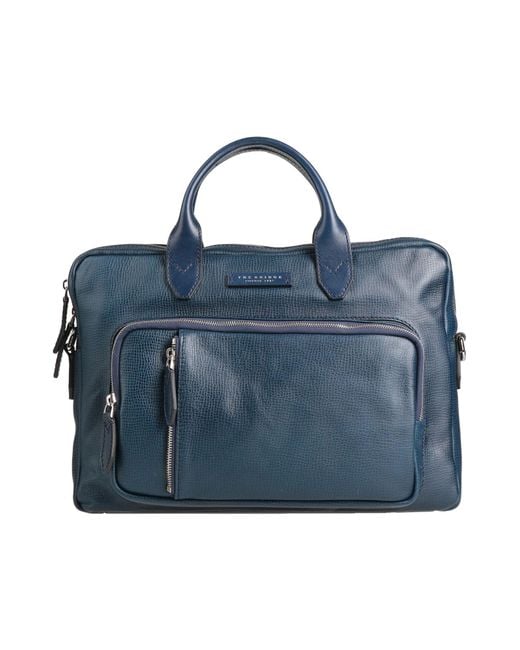 The Bridge Blue Handbag Leather for men
