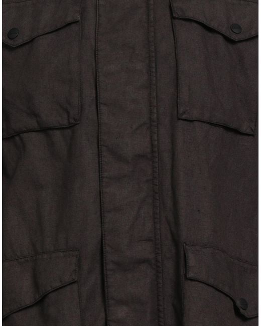 Herno Black Laminar Jacket Linen for men