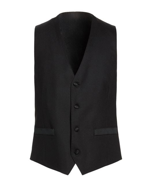 Lardini Black Tailored Vests for men