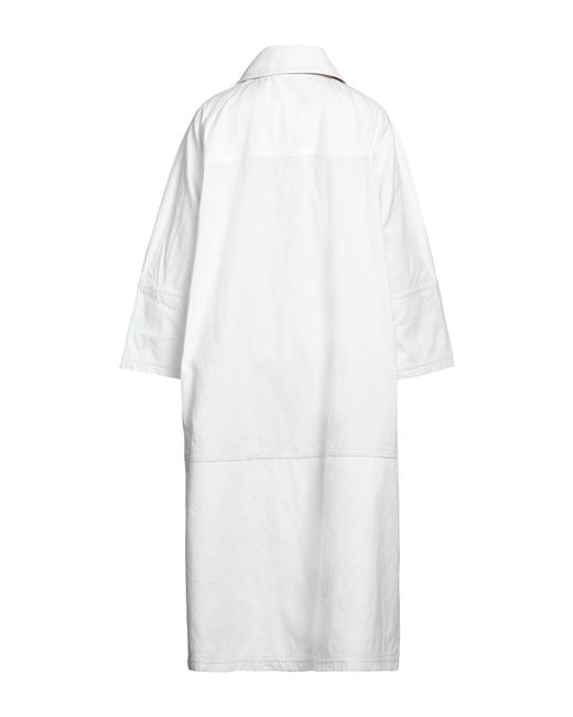 Jil Sander White Overcoat & Trench Coat