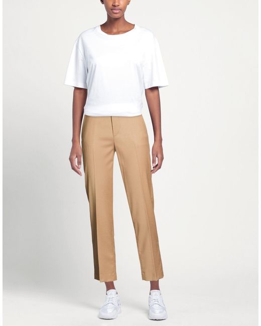 Dondup Natural Camel Pants Virgin Wool, Elastane