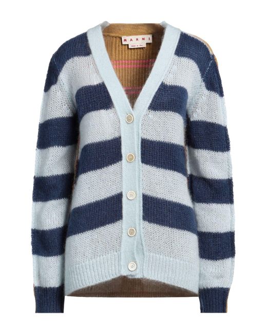 Marni Blue Sky Cardigan Mohair Wool, Polyamide, Virgin Wool